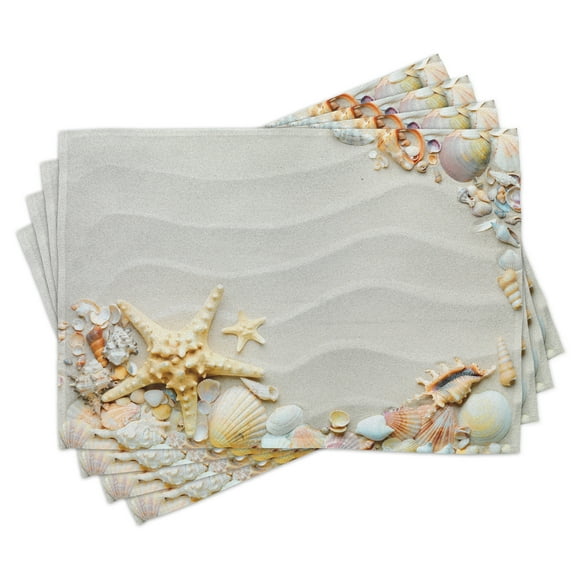 Standard Size Lunarable Anchor Place Mats Set of 4 Brown Blue White Washable Fabric Placemats for Dining Table Life Anchor Starfish Seashells Over Old Oak Background Marine Lifestyle Standard Size Lunarable Anchor Place Mats Set of 4 Brown Blue White Washable Fabric Placemats for Dining Table Life Anchor Starfish Seashells Over Old Oak Background Marine Lifestyle